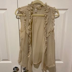 J crew silk sleeveless wrap blouse